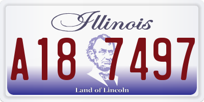 IL license plate A187497