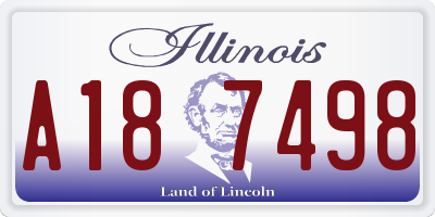 IL license plate A187498