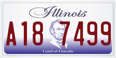 IL license plate A187499