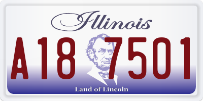 IL license plate A187501