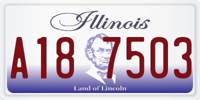 IL license plate A187503
