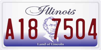 IL license plate A187504