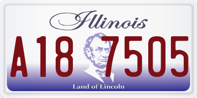 IL license plate A187505