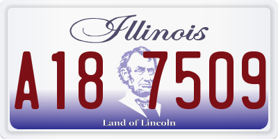 IL license plate A187509