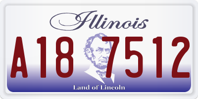 IL license plate A187512