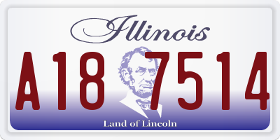 IL license plate A187514