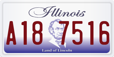 IL license plate A187516