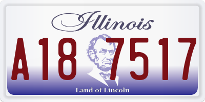 IL license plate A187517