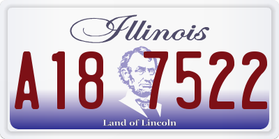 IL license plate A187522