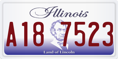 IL license plate A187523