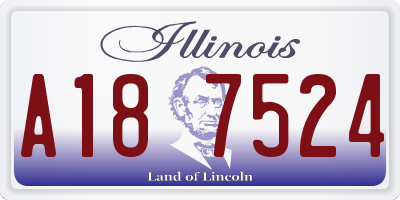 IL license plate A187524