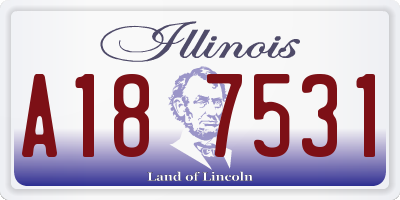 IL license plate A187531