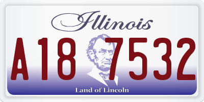 IL license plate A187532