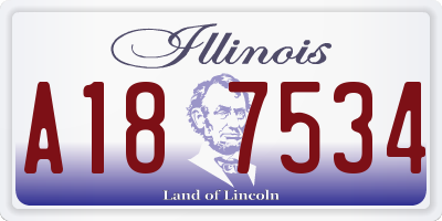 IL license plate A187534