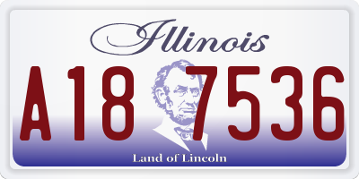 IL license plate A187536