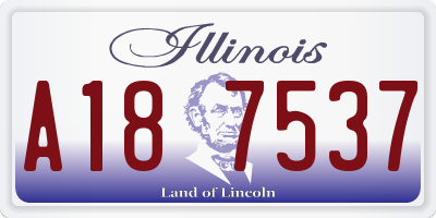 IL license plate A187537