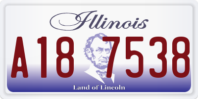 IL license plate A187538