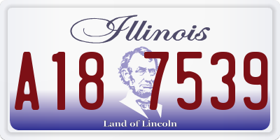 IL license plate A187539