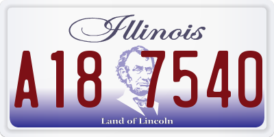 IL license plate A187540