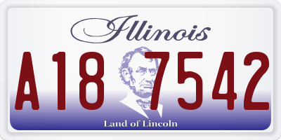 IL license plate A187542