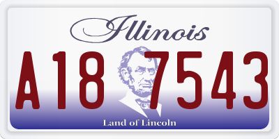 IL license plate A187543
