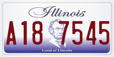 IL license plate A187545