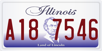 IL license plate A187546