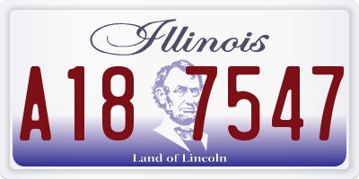IL license plate A187547