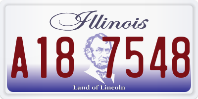 IL license plate A187548