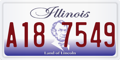 IL license plate A187549