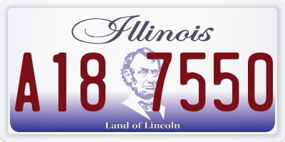 IL license plate A187550