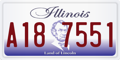 IL license plate A187551