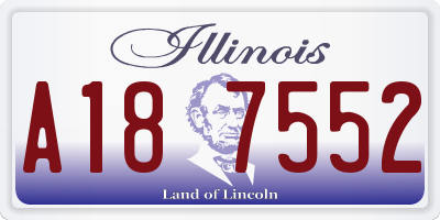 IL license plate A187552