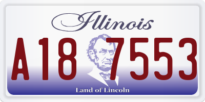IL license plate A187553