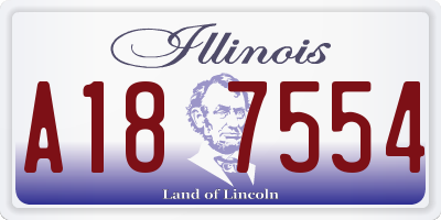 IL license plate A187554