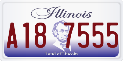 IL license plate A187555