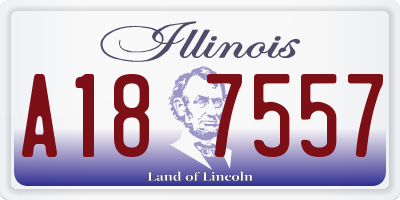 IL license plate A187557