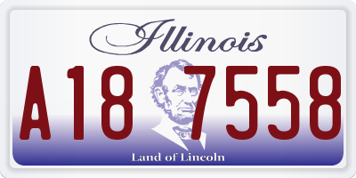 IL license plate A187558