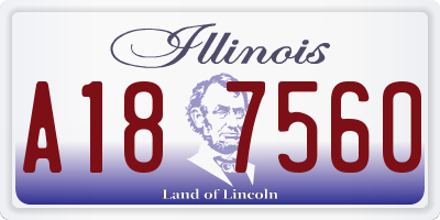 IL license plate A187560