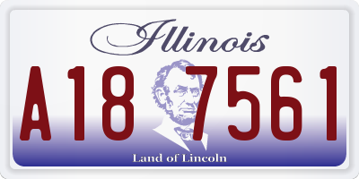 IL license plate A187561