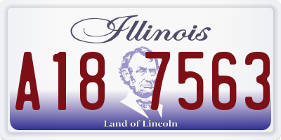 IL license plate A187563