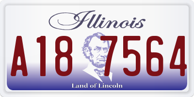 IL license plate A187564