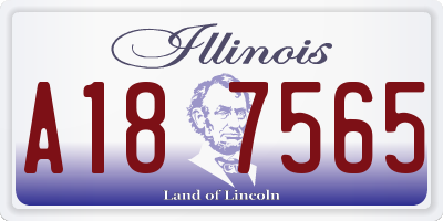 IL license plate A187565