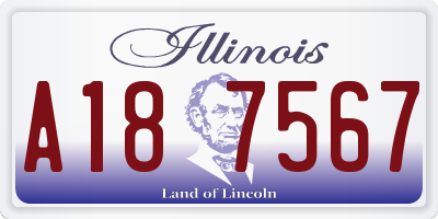 IL license plate A187567