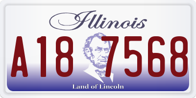 IL license plate A187568