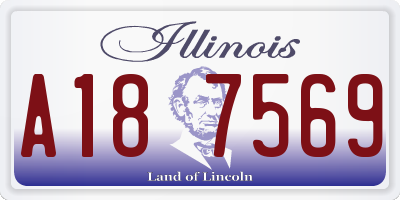 IL license plate A187569