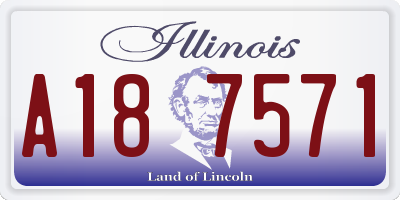 IL license plate A187571