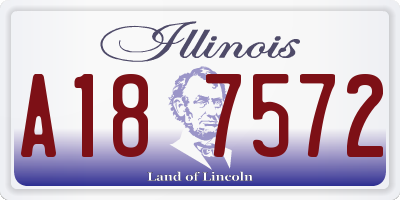 IL license plate A187572
