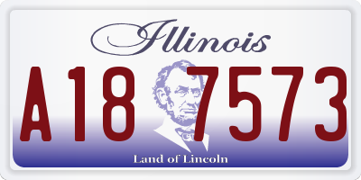 IL license plate A187573