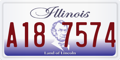 IL license plate A187574